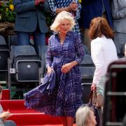 Queen Camilla takes her seat at Badminton
