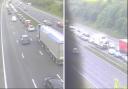 M4 van fire closes lanes and causes stationary traffic