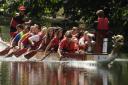 A team from last year's Chippenham Dragon Boat race. Pic by Trevor Porter 51618.