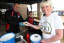 Chippenham Rugby Club hold a Fun Day for Julia's House Charity..Pictured: Trystian Williams and Angie Blackford..Pic by Vicky Scipio (VS1097).