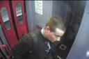 CCTV footage showing the man wanted for questioning in relation to the sexual assault