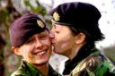 Private Sonya Gould, left, and Private Vanessa Haydock hope to set up home together after falling in love at Hullavington