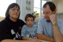 Lorna and Tony Aggett with their grandson Ryan who has seen his parents only once since he was taken from them in a Thai jail after his birth