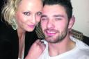 Ben Bowen, who was killed in a motorcycle accident last week near his home in Haverfordwest, pictured with girlfriend Lisa Canton