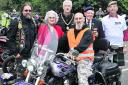 Ex-Army veteran Steve Stone, centre, organiser of the 70-mile motorbike ride to raise money for SSAFA. Picture by Glenn Phillips