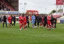 Swindon players on their lap of appreciation
