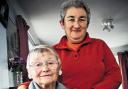 Maya Leake and Carol McDermott who found Sgt Cottingham’s grave