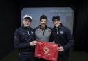Oliver Hulme and Ed Thomsett with Rory McIlroy