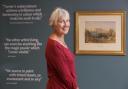 EMBARGO TUES AUG. 24 00.001 GMT

Museum Chair Sharon Nolan with the painting of 