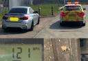 A groom was caught by police driving at 121mph - on the way to his wedding. The man was pulled over speeding in his silver BMW on the M4 - with a bald tyre