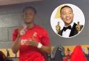 Udoka Gowin-Malife's John Legend performance in the Swindon Town dressing room is a viral hit