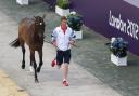 Great Britain's William Fox-Pitt and Lionheart trot out for the inspection at Greenwich Park today