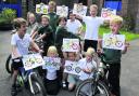 Pewsey Primary School pupils are ready for the Tour of Britain today. Picture by Siobhan Boyle