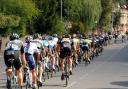 Tour of Britain riders head for Shane's Castle, Devizes. Picture by Paul Morris