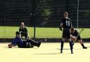 Devizes’ Simon Harris and Roger Edwards attack during their side’s 3-2 loss to West Wilts       Pic Siobhan Boyle
