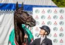 Jonelle Price with Badminton Horse Trials winning horse Classic Moet. Picture: ALEX KENNEDY.