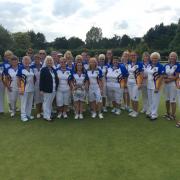 The victorious Wiltshire ladies side at Cotswold who beat Somerset to reach national championships at Leamington again with county ladies president Ruth Gerrish (Bradford-on-Avon) in jacket on front row.