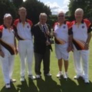 The Chippenham Town team of Rob Clews, Jim Fitzpatrick, Richard Gainey and Willie Jones won the men’s senior fours title