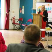 Employment Minister Mims Davies speaks at the KickStart Scheme event in Chippenham