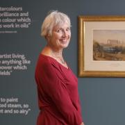 EMBARGO TUES AUG. 24 00.001 GMT

Museum Chair Sharon Nolan with the painting of 