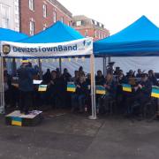 The Devizes Town Band plays for Ukraine.