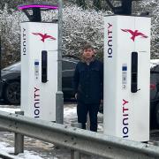 David Hatherell is pleased with the business the charging points have brought him on the M4.