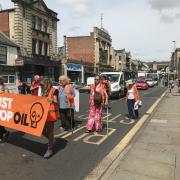 Just Stop Oil protesters in Chippenham