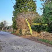 The downed power cables in Wiltshire