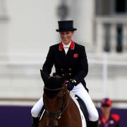 Great Britain's Zara Phillips completes her dressage test today on High Kingdom