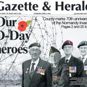D-Day veterans Jack Woods, left, of Devizes, Ken Scott, of Royal Wootton Bassett, Major Alan Graham, of Pewsey, and Clifford Jones, of Chippenham
