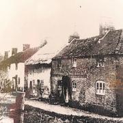 Imber High Street before the MoD took over