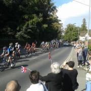 The Tour of Britain in Nursteed Road, Devizes