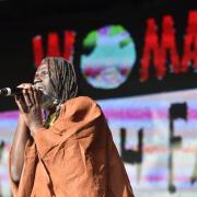 Tiken Jah Fakoly performs on the Open Air Stage at lst year's WOMAD festival By Diane Vose DV2429/78.