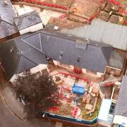 An aerial view of the Julia's House hospice in Devizes