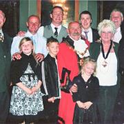 Pete Smith and many of his family at his mayor making