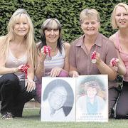 RUNNING AS ONE: Sisters, from left, Maria Paull, Pat O'Sullivan, Sue Diccox and Heather O'Sullivan