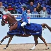 Malmesbury's Emily Irvine rides Bunbury Conquest at the Scottish Home Pony International