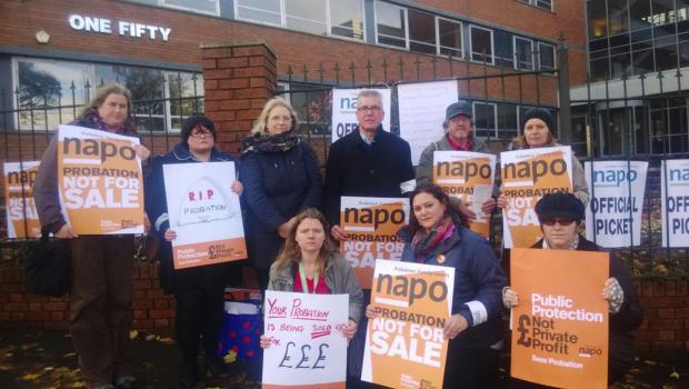 Workers at Wiltshire’s probation service took to the streets to campaign against proposals to privatise the service
