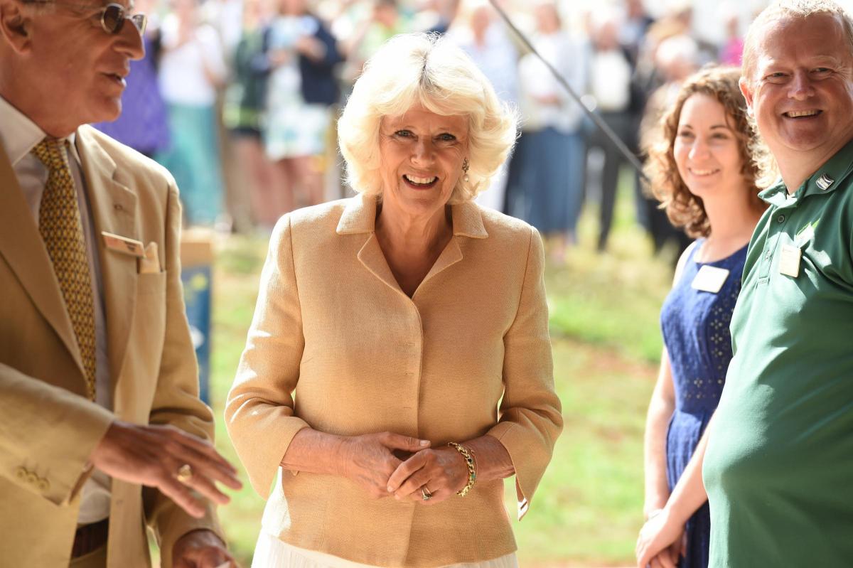 The Duchess of Cornwall meets the new visitor entrance at Westonbirt Arboretum 