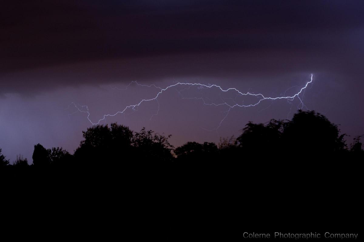 Dramatic pictures of the storm over Colerne at 1am on Friday taken by Jody Gaisford