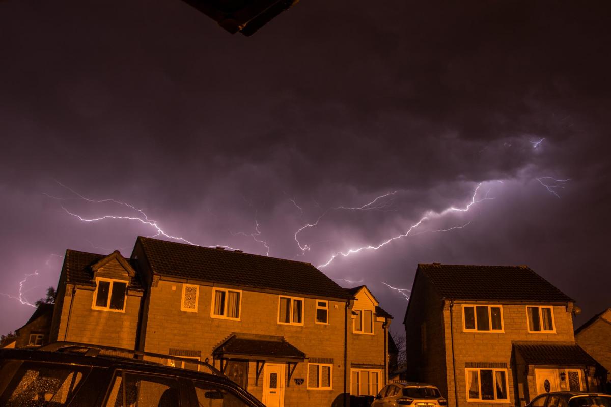 The storm in Calne. Pictures by Derek "Sossij" Liversidge