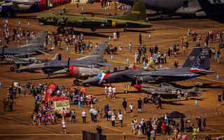 Crowds at RIAT on the preview day. Picture: PA