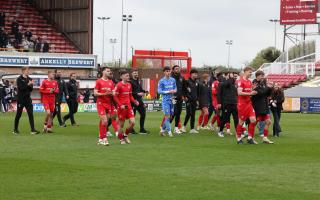 Swindon players on their lap of appreciation