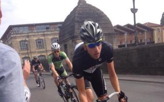 Tour of Britain riders hurtle through Bradford on Avon today