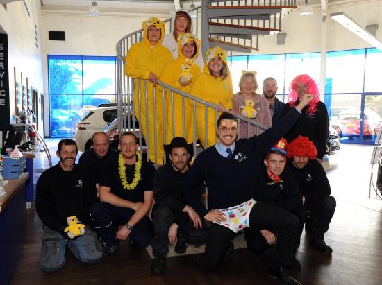 Staff at Fussell Wadman, Devizes, sell cakes in aid of Children In Need