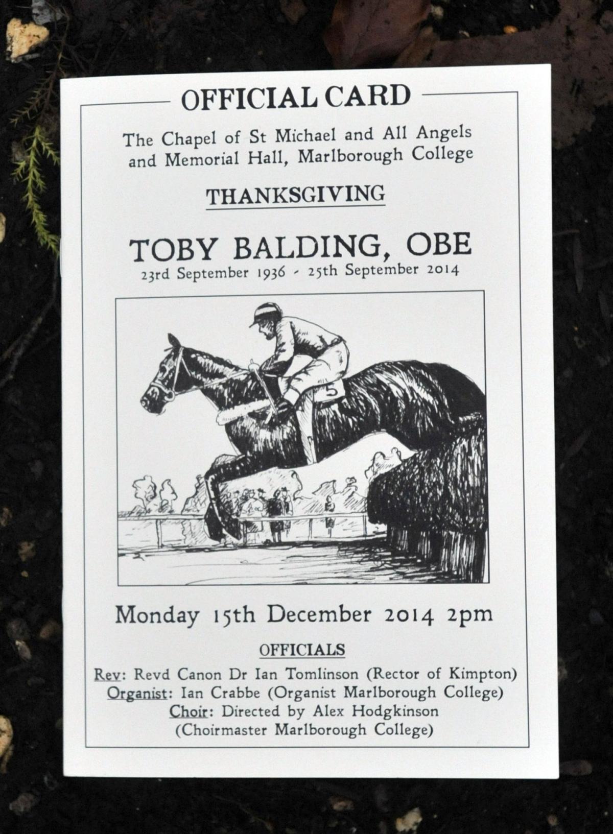 Toby Balding memorial service at the chapel of Marlborough College. Picture by Siobhan Boyle