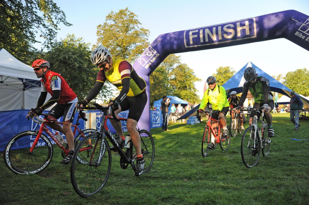 Riders had a choice of routes to cycle on Sunday from The Green, Devizes, in the Wiltshire Big Wheel event