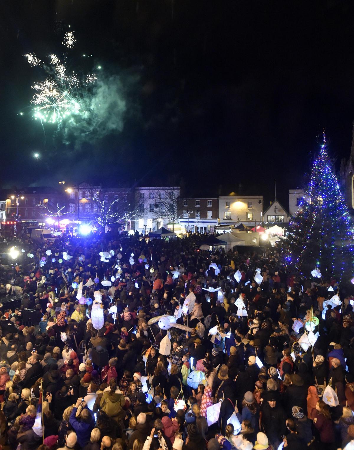 Lantern parade and Christmas lights switch-on in Devizes
