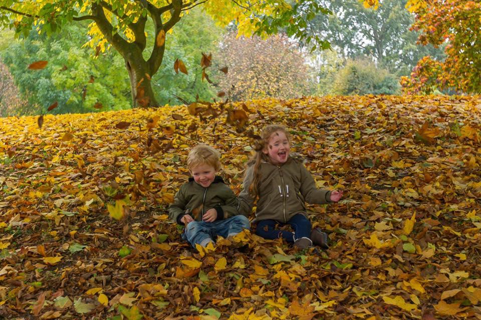 Helena Pinder took this picture of Alexia and Ethan enjoying the leaves in Bradford on Avon