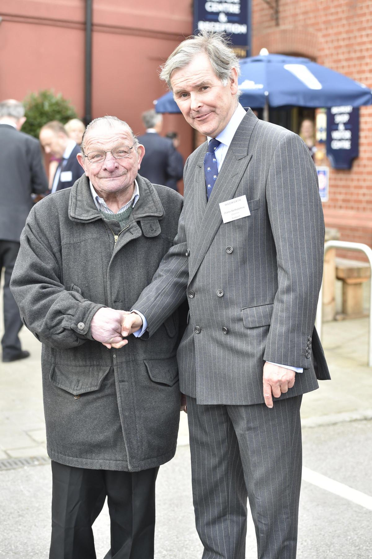 Michael Freeman with Wadworth chairman Charles Bartholomew. Picture by Diane Vose